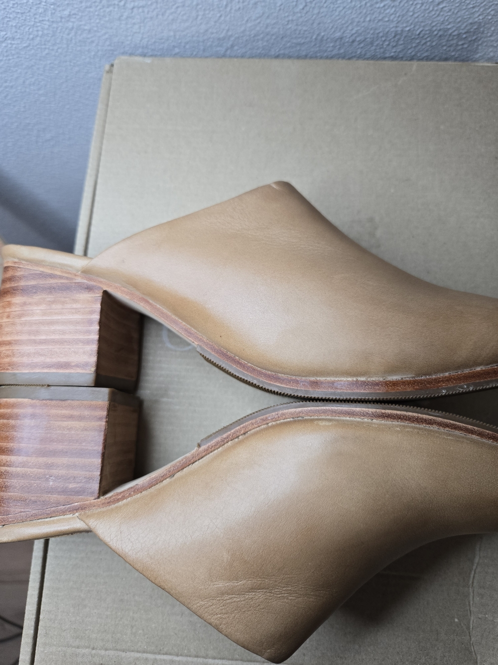 Nisolo Women's Tan All Day Heeled Leather Mule - Sz 7 Store Returns - Picture 8 of 11